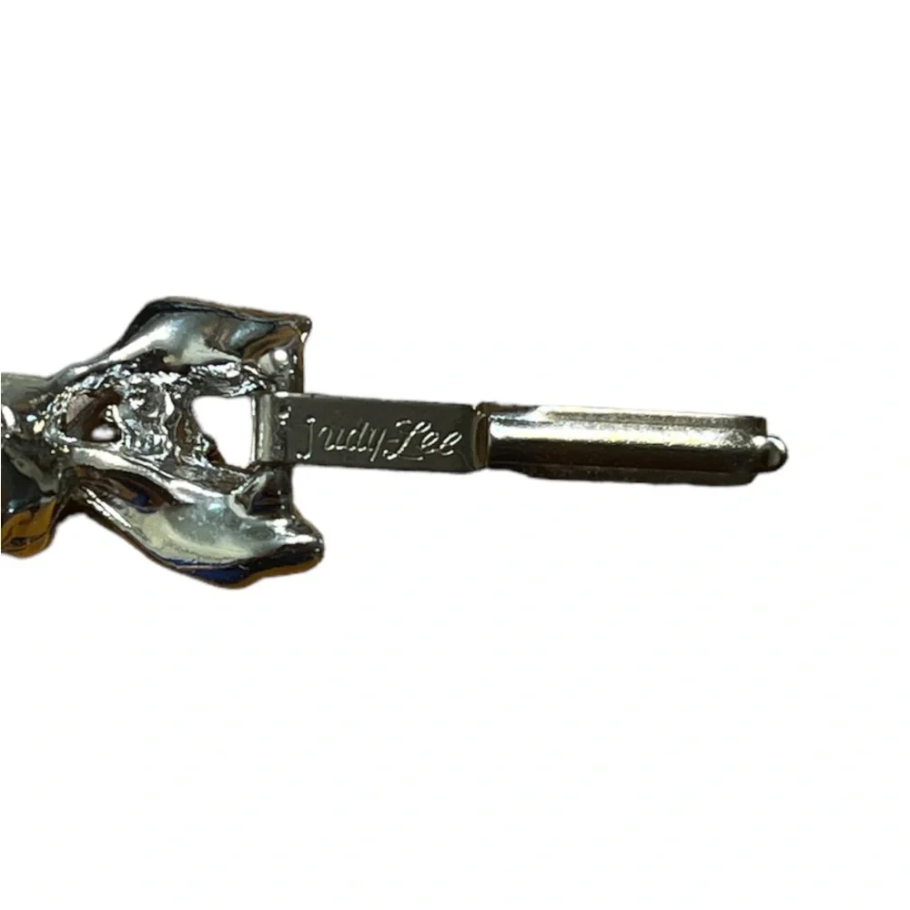 Vintage Judy Lee Silver Toned Floral Bracelet - Picture 3 of 3